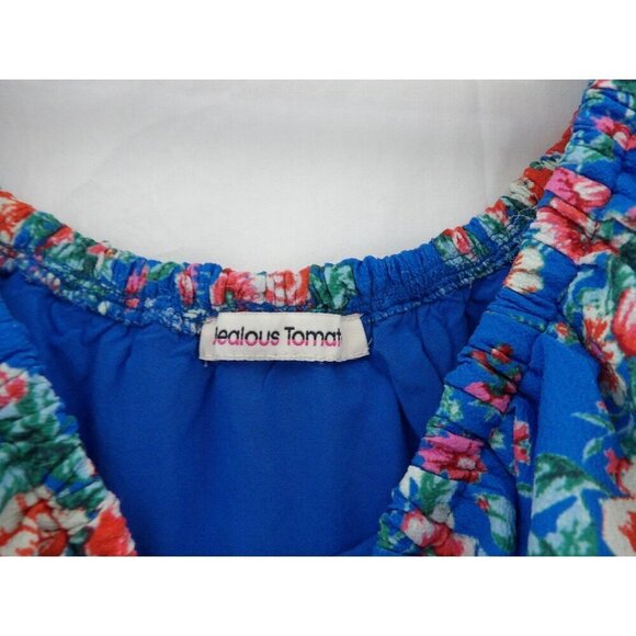 Jealous Tomato Ruffle Off‎ Shoulder Lined Floral Above the Knee Dress - Picture 7 of 11